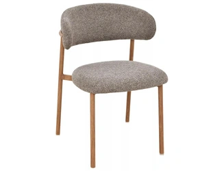 Krzesło Pasco tapicerowane brązowe do jadalni i salonu Intesi