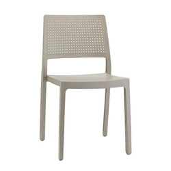 Krzesło ogrodowe Emi beżowe z tworzywa sztucznego SCAB Design sztaplowane łatwe czyszczenie