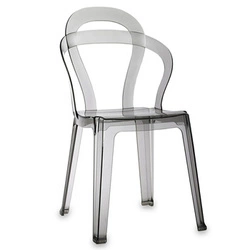 Krzesło do jadalni i ogrodu Titi SCAB Design transparentne dymione sztaplowane poliwęglan glamour