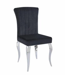 Krzesło tapicerowane Helene Velvet czarne do jadalni i kuchni welurowe na metalowych nogach Intesi