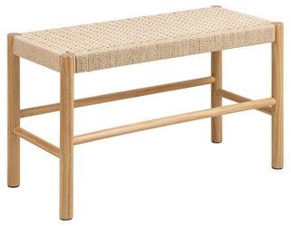 Ławka skandynawska z drewna sosnowego Alvin naturalna do przedpokoju i sypialni Actona