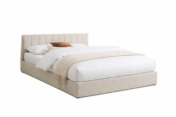 Łóżko tapicerowane Lexington 140x200 beżowe z pojemnikiem do sypialni