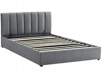 Łóżko tapicerowane Lexington 120x200 szare z pojemnikiem do sypialni