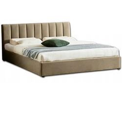 Łóżko tapicerowane Lexington 160x200 beżowe z pojemnikiem do sypialni