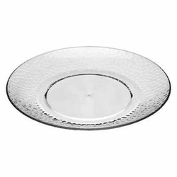 Talerz obiadowy Estiva 20 cm transparentny plastikowy do kuchni i na piknik, zmywarka