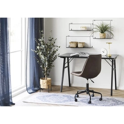 Zestaw 3 półek ściennych Ulmo czarny metal loftowy do salonu i pokoju młodzieżowego Intesi