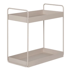 Metalowa półka ścienna Rabo beżowa Intesi nowoczesna półka na książki i dekoracje do salonu