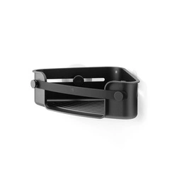 Umbra Flex półka łazienkowa narożna czarna samoprzylepna pod prysznic bez wiercenia 30 cm
