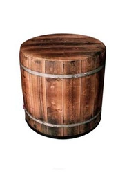 Pufa okrągła Gabbs Intesi multikolor nowoczesna do salonu i sypialni z filcu 40 cm