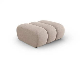 Pufa Lupine Chenille beżowa kwadratowa do salonu i sypialni nowoczesna miękka siedzisko