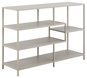 Regał na książki Seaford V szary metalowy loftowy 114 cm Actona