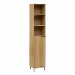 Szafka łazienkowa stojąca Tasso 33 cm naturalna z półkami i szafką ryflowaną 5five simply smart