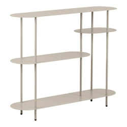 Regał metalowy Rieti House Nordic na książki loftowy piaskowy 118 cm