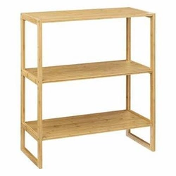 Regał bambusowy 5five simply smart na książki do łazienki i salonu 3 półki boho 69,5cm