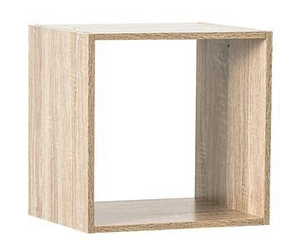 Regał na książki wiszący modułowy Kali naturalny nowoczesny do salonu i sypialni 34,5x34,5 cm