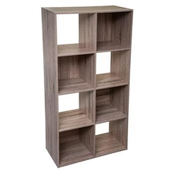 Regał na książki Kali nowoczesny 8 półek naturalny regał do salonu i biura MDF 134 cm
