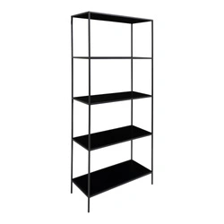 Regał metalowy Vita czarny loftowy 80 cm na książki do salonu