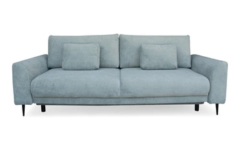 Sofa rozkładana Ferrero 3 osobowa skandynawska z funkcją spania do salonu niebieska