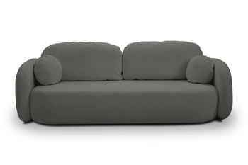 Sofa rozkładana Salby antracytowa 3 osobowa z funkcją spania i pojemnikiem do salonu