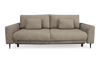 Sofa rozkładana 3 osobowa Ferrero z funkcją spania beżowa do salonu skandynawska