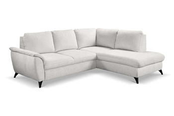 Narożnik z funkcją spania Nevada szary prawostronny nowoczesny do salonu z pojemnikiem