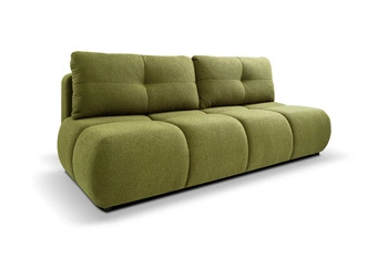 Sofa rozkładana Flade z funkcją spania i pojemnikiem, zielona, nowoczesna do salonu