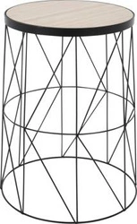 Stolik kawowy Rack okrągły nowoczesny skandynawski do salonu metalowy czarny 28 cm