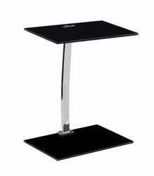 Stolik kawowy Sydney czarny szklany prostokątny loftowy do salonu i sypialni Intesi