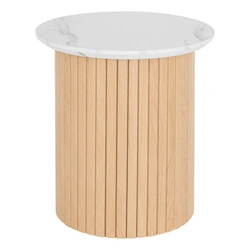 Stolik kawowy Homelya okrągły 45 cm marmurowy do salonu