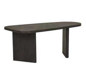 Stolik kawowy Melo 50x100 cm owalny brązowy nowoczesny do salonu