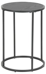 Stolik kawowy okrągły czarny Seaford 40 cm nowoczesny metalowy do salonu Actona