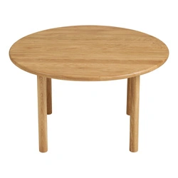 Stolik kawowy Jena okrągły dębowy 70 cm skandynawski do salonu