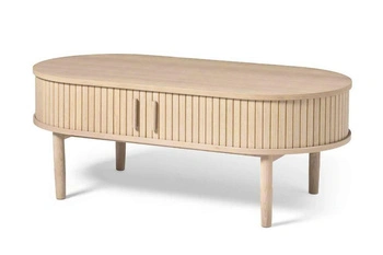 Stolik kawowy Meta 120x60 owalny dębowy skandynawski do salonu