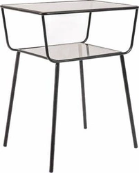 Stolik kawowy HV decor czarny prostokątny szklany nowoczesny pomocniczy do salonu 60,5 cm