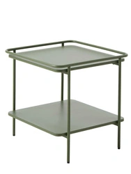 Stolik kawowy Yuba kwadratowy 45x45 cm metalowy zielony