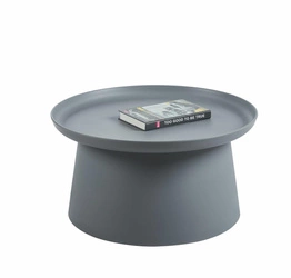 Stolik kawowy Xena okrągły 70 cm szary nowoczesny do salonu Intesi styl skandynawski