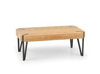 Stolik kawowy Lofty prostokątny dębowy nowoczesny loftowy 110x60 cm do salonu Intesi
