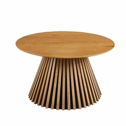 Stolik kawowy Kyoto okrągły 80cm dąb nowoczesny do salonu skandynawski Intesi