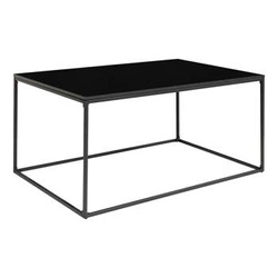 Stolik kawowy Vita prostokątny czarny loftowy 60x90 cm do salonu nowoczesny Intesi
