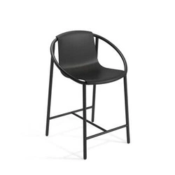 Hoker Ringo czarny nowoczesny z oparciem i podłokietnikami do kuchni i wyspy Umbra