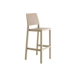 Hoker Emi 65 cm beżowy nowoczesny z oparciem do kuchni i jadalni, sztaplowany, SCAB Design
