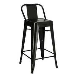 Hoker Paris Back Short 67 cm metalowy z oparciem, personalizowany, nowoczesny do kuchni D2.DESIGN