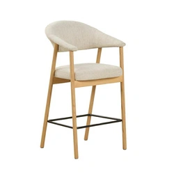 Hoker Elk tapicerowany skandynawski do wyspy kuchennej piaskowy dąb