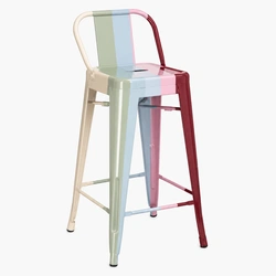 Hoker Paris Back Short 67 cm metalowy z oparciem, personalizowany, nowoczesny do kuchni D2.DESIGN