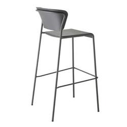 Hoker z oparciem Lisa 75 cm czarny nowoczesny do kuchni i wyspy sztaplowany SCAB Design