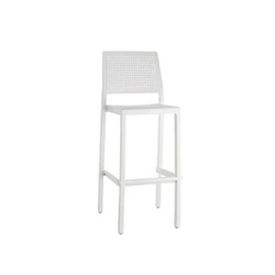 Hoker Emi biały 75 cm nowoczesny z oparciem do kuchni i jadalni, sztaplowany SCAB Design