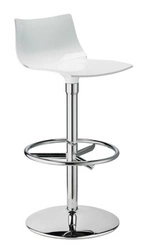 Hoker Day Twist biały nowoczesny bez oparcia do kuchni 75 cm obrotowy SCAB Design