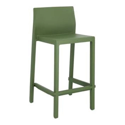 Hoker Kate zielony nowoczesny z oparciem 75 cm do kuchni i ogrodu sztaplowany SCAB Design