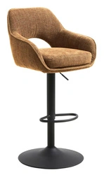 Hoker Cowley pomarańczowy tapicerowany obrotowy do kuchni regulowany