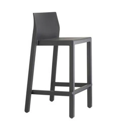 Hoker Kate nowoczesny antracytowy 65 cm do kuchni i ogrodu z oparciem sztaplowany SCAB Design